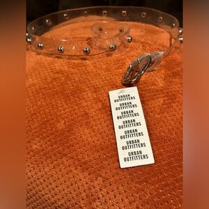 URBAN OUTFITTERS STUDDED CLEAR BELT